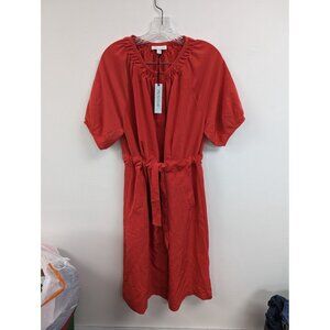 Prologue Orange Dress Size XS button Down Short Sleeve Party Belted Target